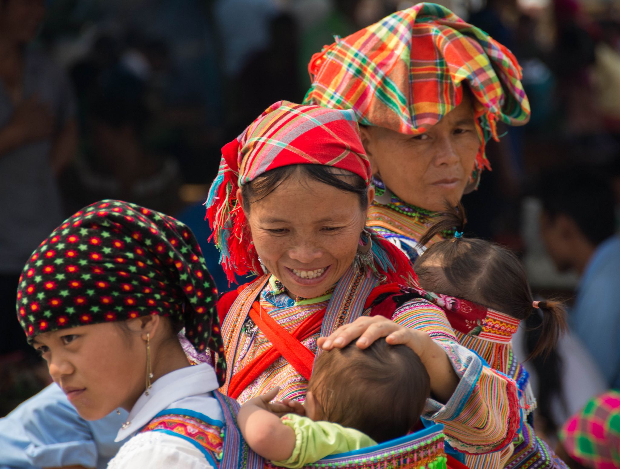Vietnam Flower Hmong Frauen